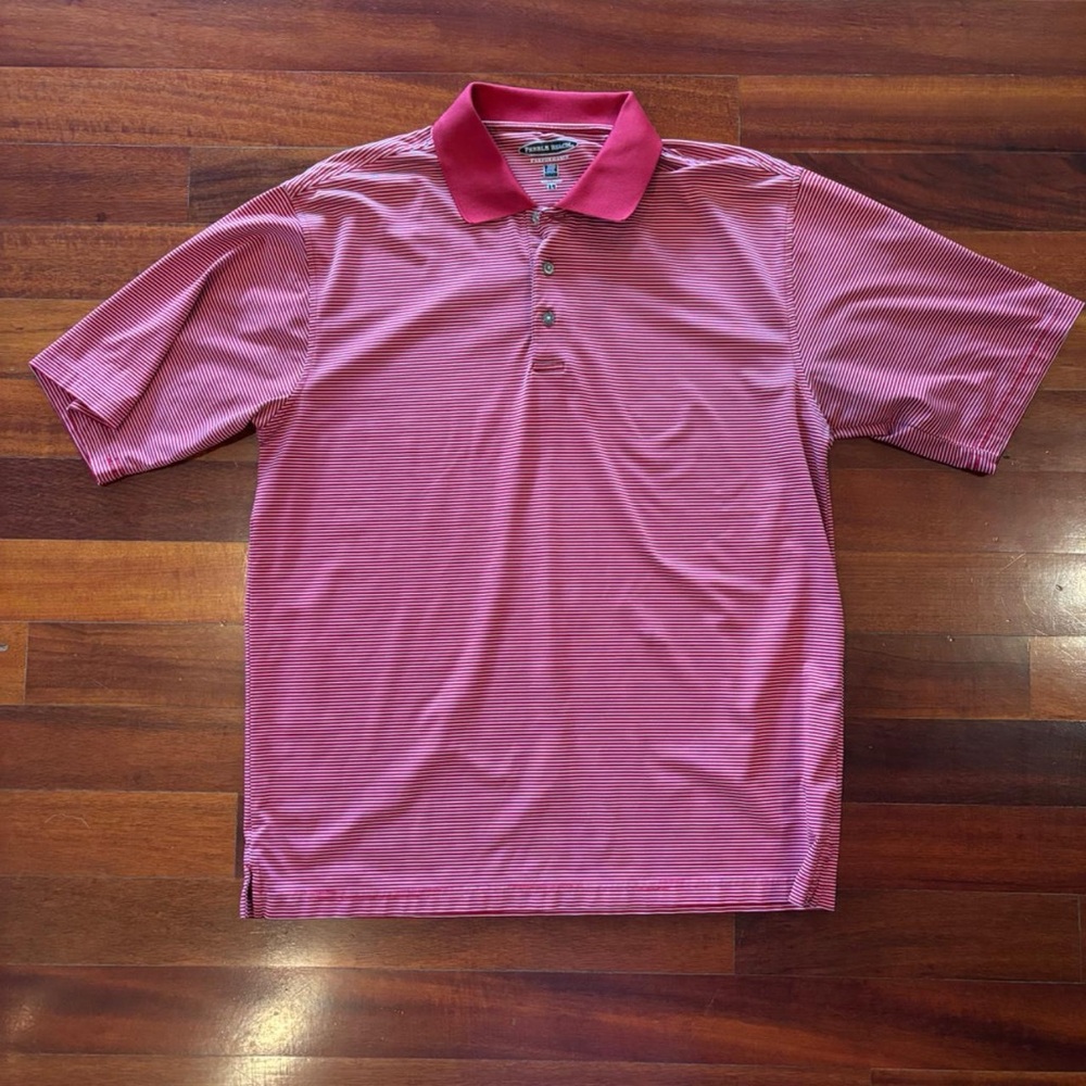 Pebble Beach Pink Polo Shirt Classic Design